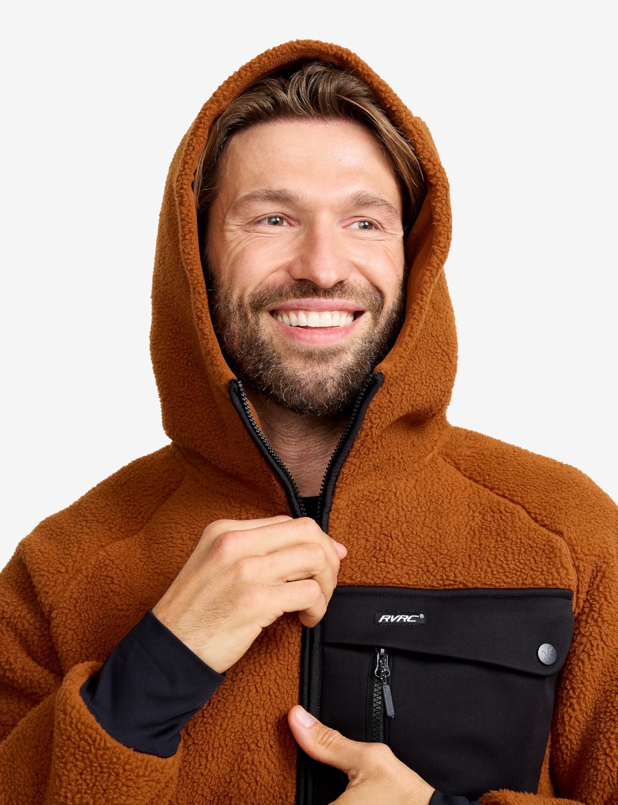 RevolutionRace Sherpa Hoodie, Giacca in Pile per Uomo