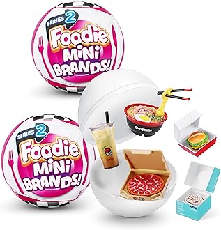 Mini Brands 5 Surprise Foodie Series 2 (2 Pack) Mystery Capsule Real Miniature Collectable Toy, Collectibles, Fast Food Toys and Shopping Accessories