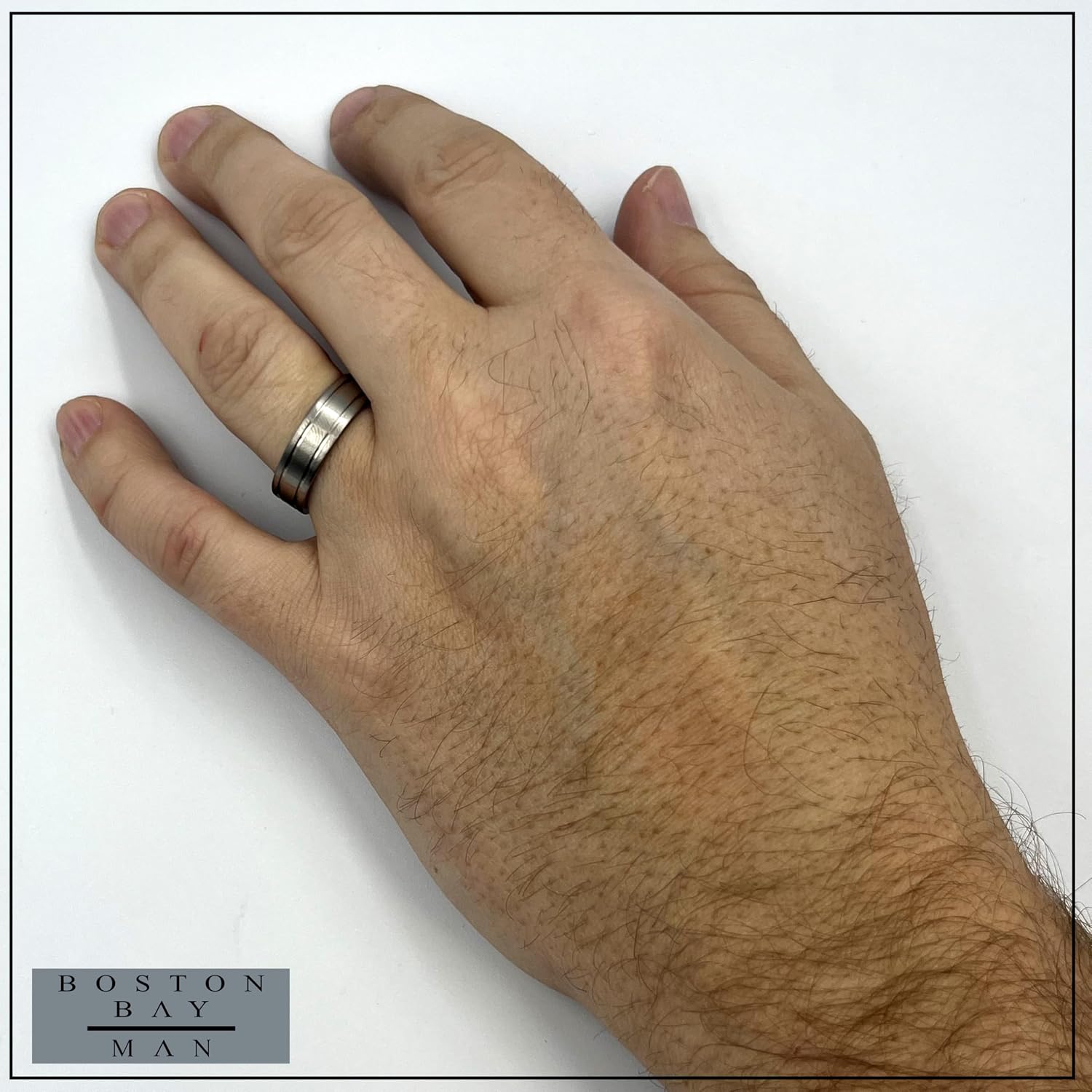 Boston Bay Diamonds Titanium Comfort Fit 6mm Mens Wedding Band or Fashion Ring - Choice of Style and Size