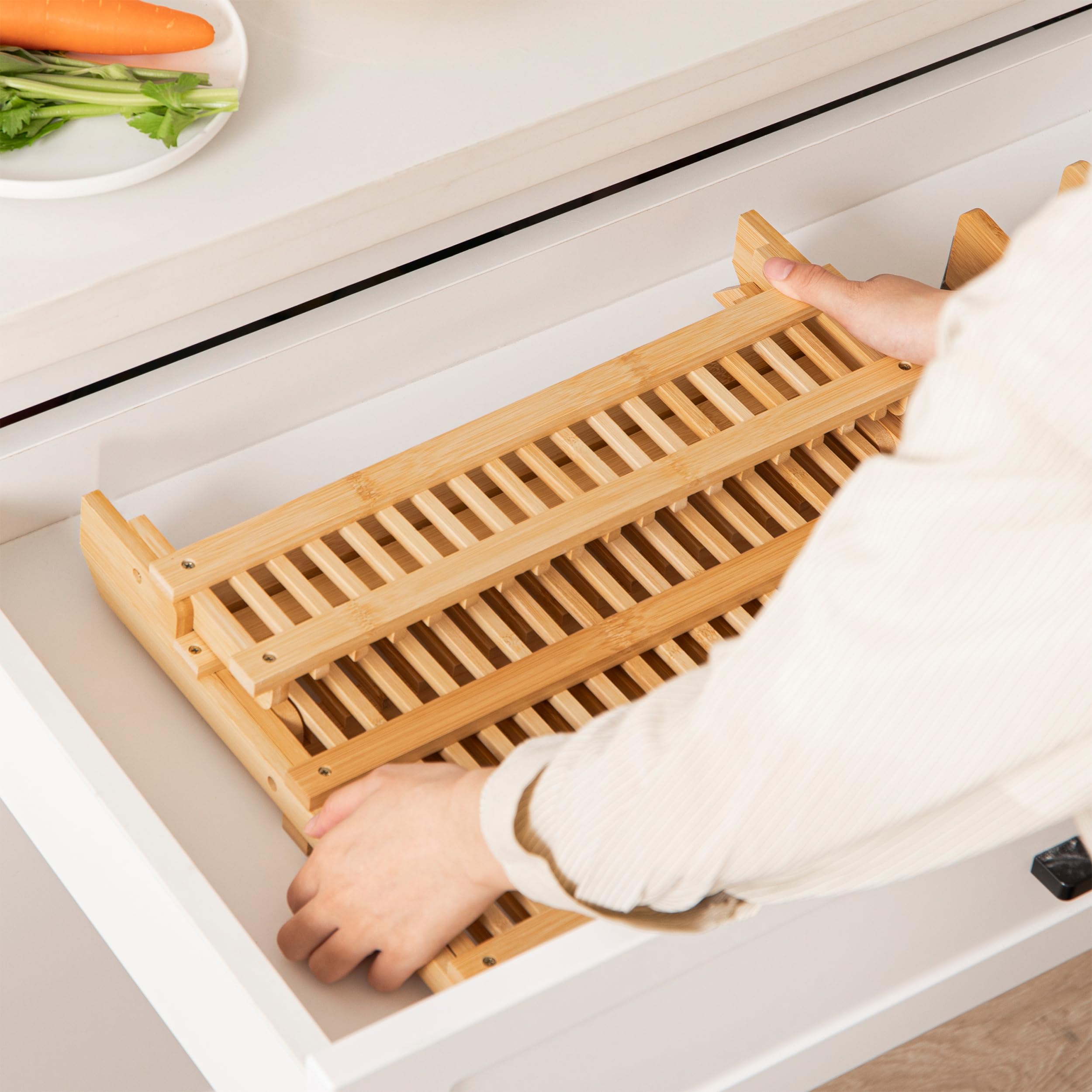 HBlife Bamboo Dish Drying Rack