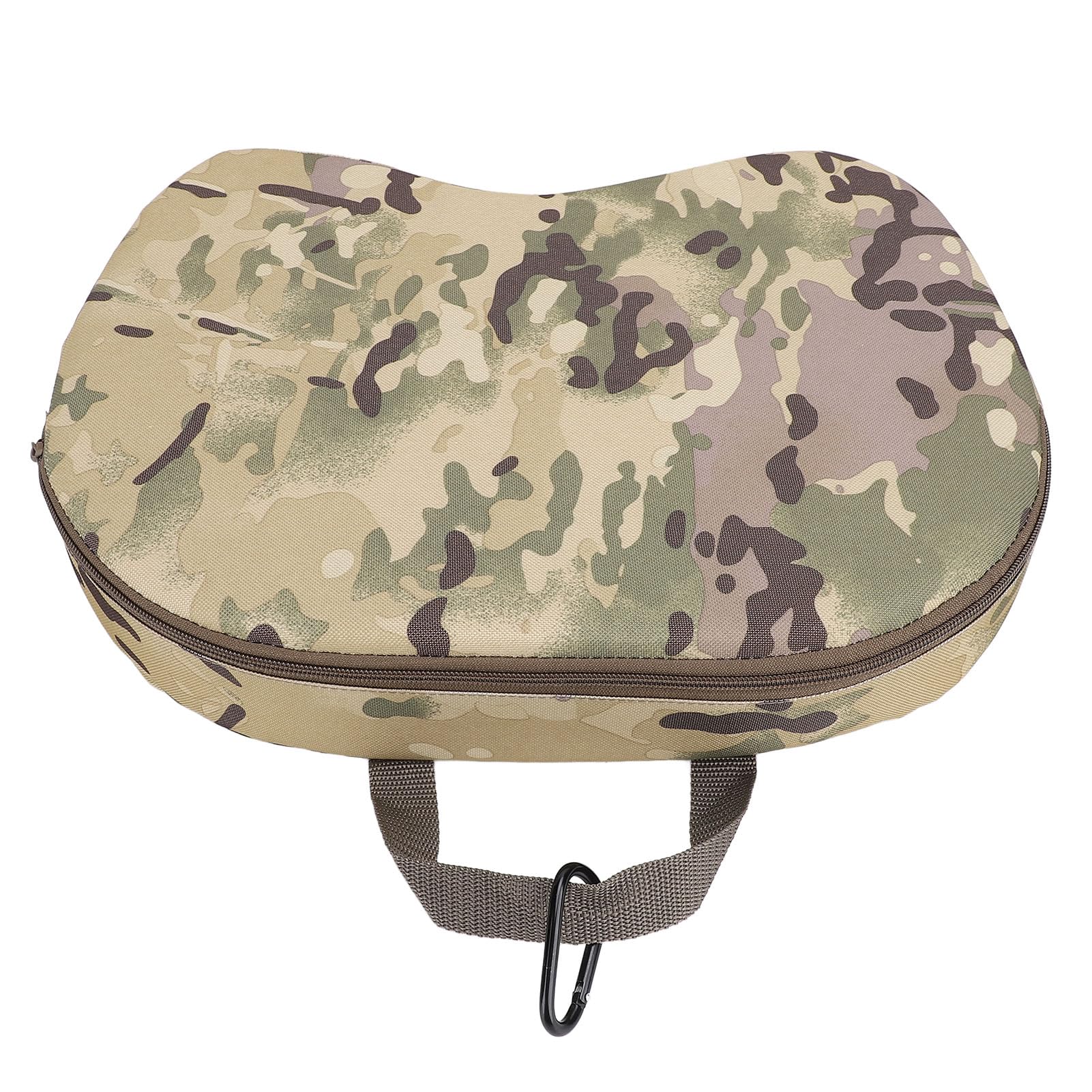 SIXRUN Cojín para Sentarse Al Aire Libre Cojín para Sentarse Portátil Tela de Camuflaje con Relleno de Esponja 40,5 X 31 Cm de Asiento Cóncavo Liviano para Acampar Pesca Jardín Picnics