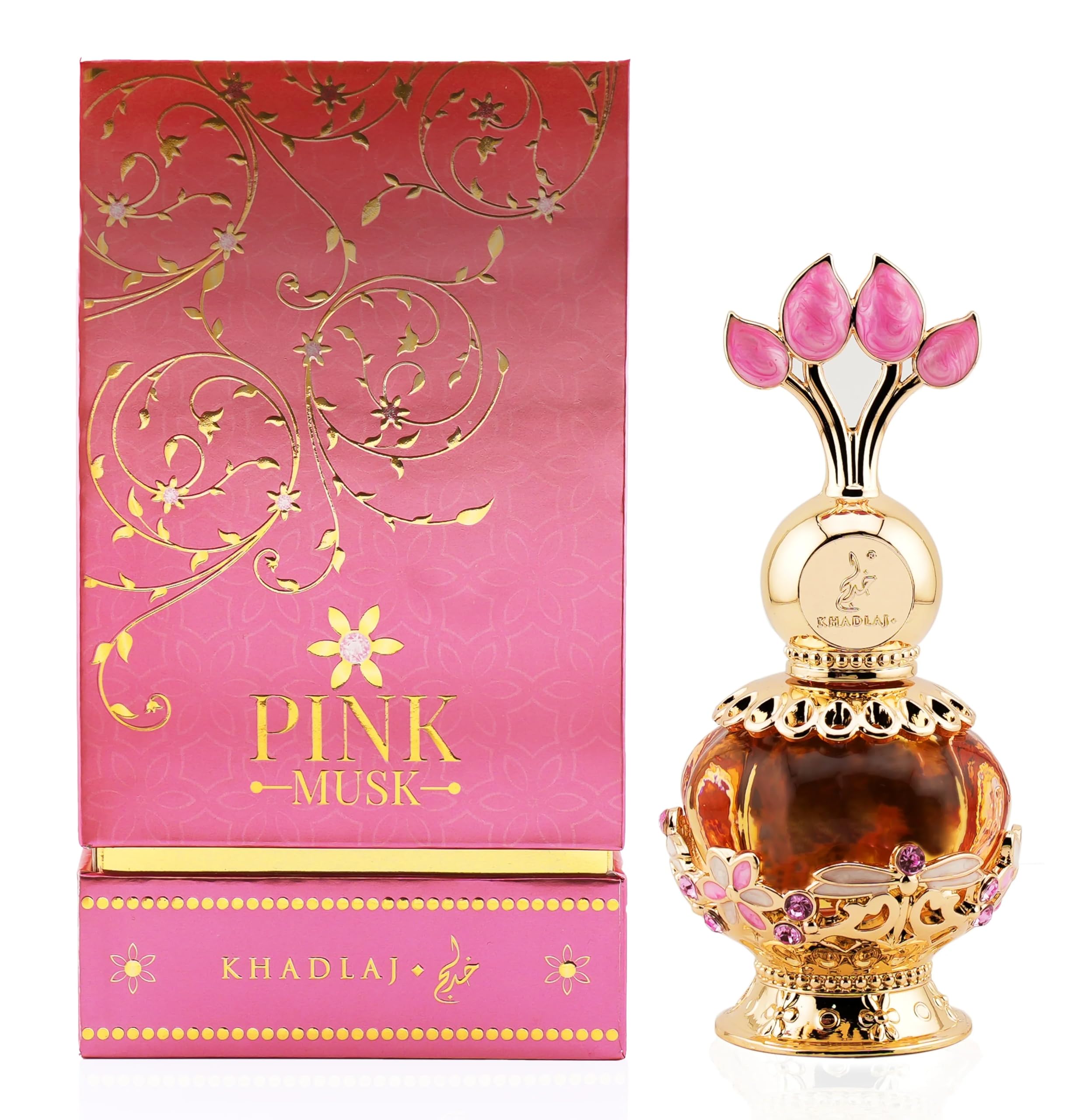 KHADLAJ Pink Musk CPO - Olio Profumato Concentrato con Note di Muschio Rosa, Fragranza Delicata e Duratura