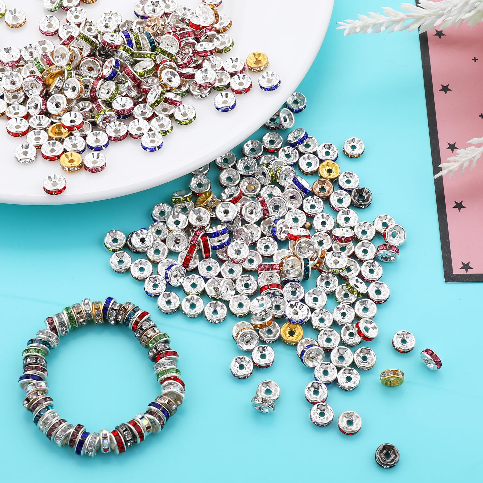 Lot De 300 Perles à Enfiler En Verre Cristal - Perles En Verre à