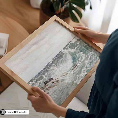Miniatura 5 de Poster Master Póster vintage de pintura de olas oceánicas, impresión retro del océano, bellas artes, arte de paisaje marino, regalo para hombres y