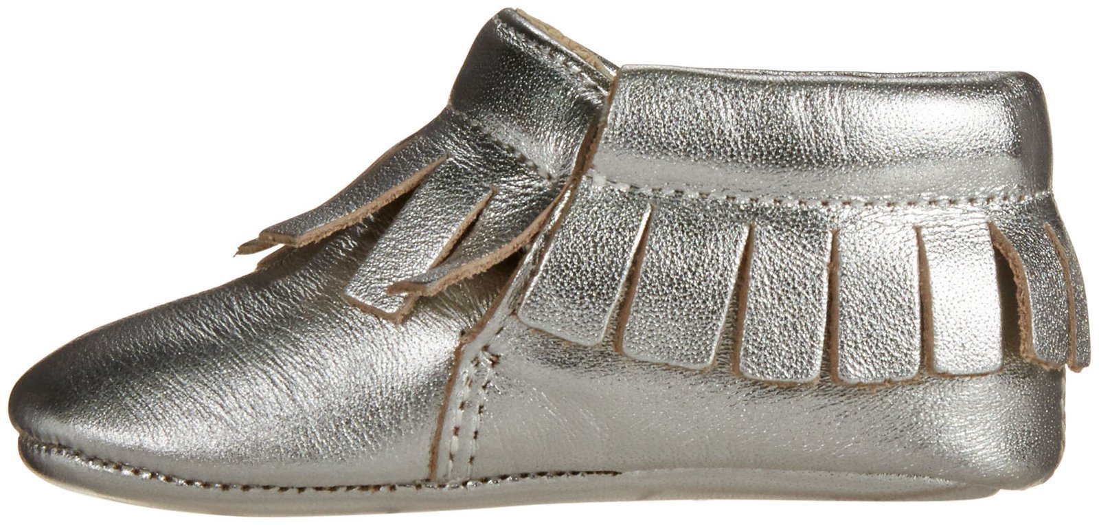 Old Soles Baby Girls Fringe Boot-K, Silver, 8 Infant