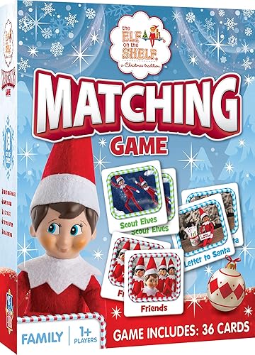 MasterPieces Juego de cartas a juego de imágenes de Elf on The Shelf con licencia oficial para niños y familias