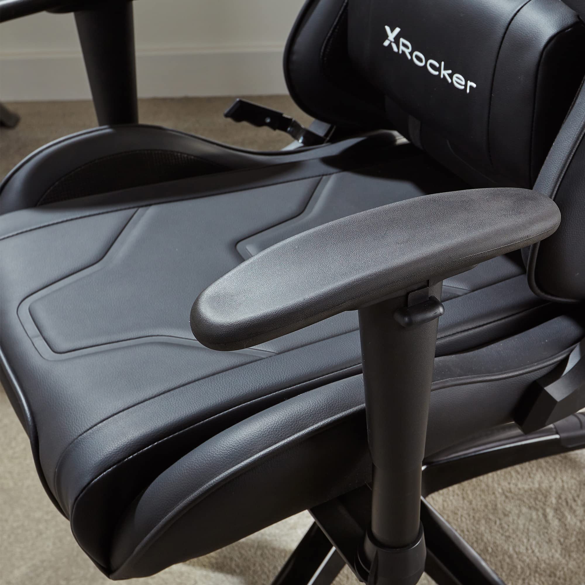 X Rocker Agility Esports - Gaming Bürodrehstuhl mit Komfortkissen für Erwachsene - Carbon Schwarz