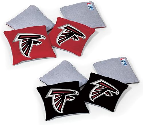 Wild Sports - Puf de fútbol profesional de la NFL de doble cara de Wild Sports, 8 unidades, bolsas de lanzamiento de primera calidad para juego de