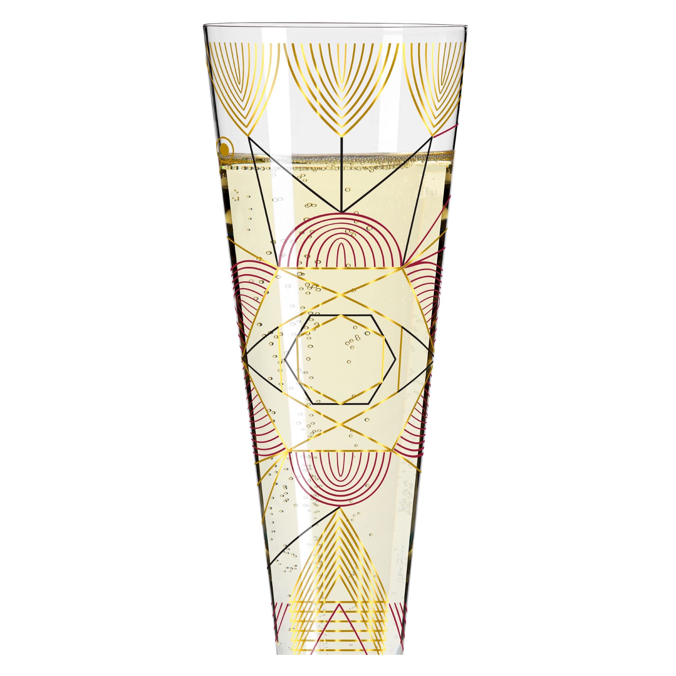 RITZENHOFF 1071024 Champagnerglas 200 ml - Serie Goldnacht Nr. 24 - Edles Designerstück mit Echt