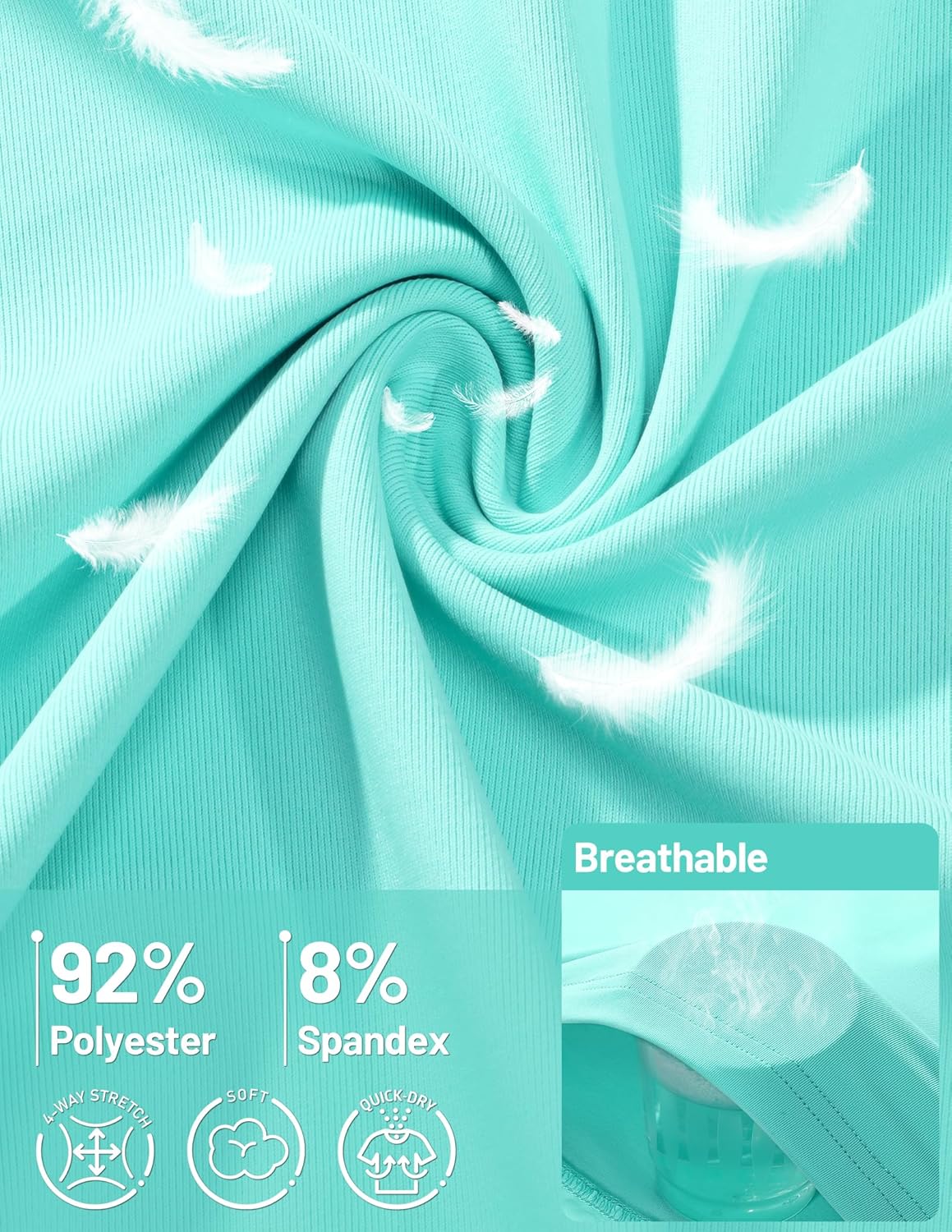 MIER Womens Golf Polo Shirts Short Sleeve Quick Dry Sun Protection Active UV Shirts Collared Tennis Tops, 4 Buttons - Image 3