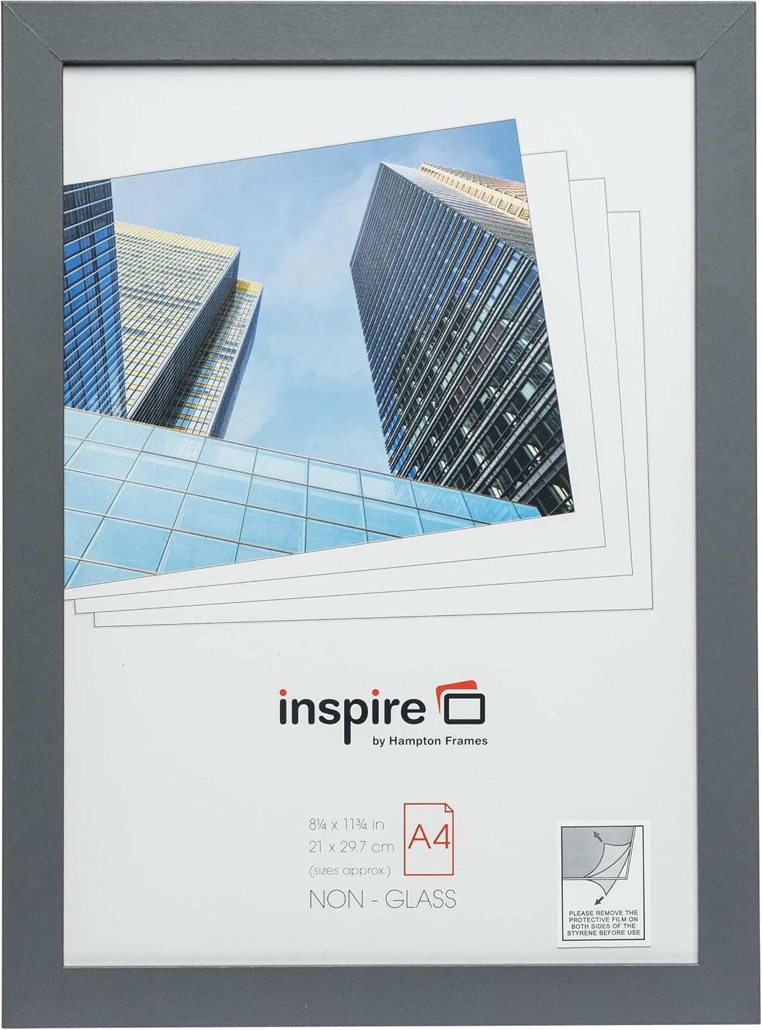 Hampton Frames ZURICH A4 (21x30cm) Grey Picture Poster Photo Frame