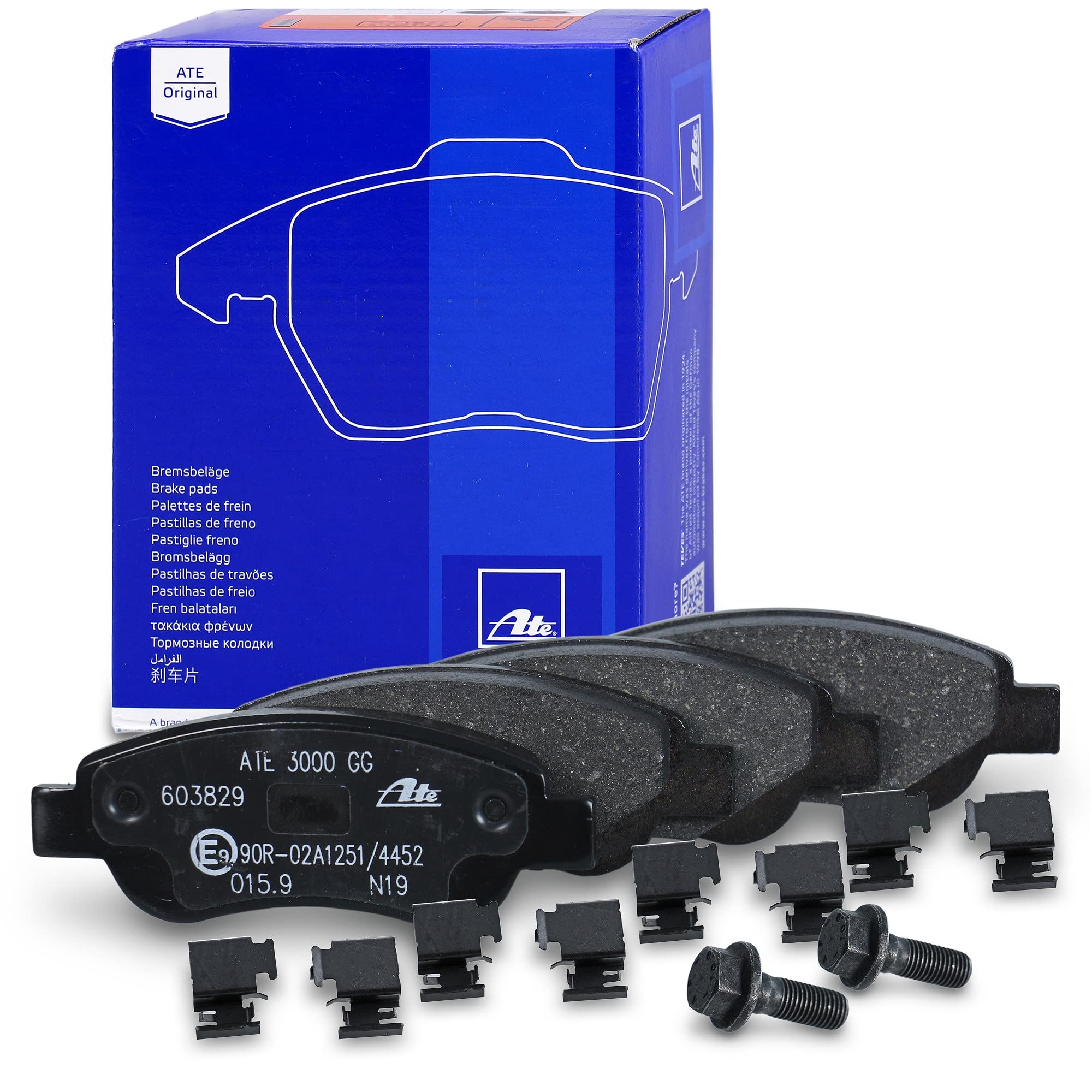 ATE Bremsenset Vorderachse inkl. Bremsscheiben vorne Ø 247 mm belüftet und Bremsbeläge vorne Kompatibel mit CITROËN C1, PEUGEOT, TOYOTA AYGO