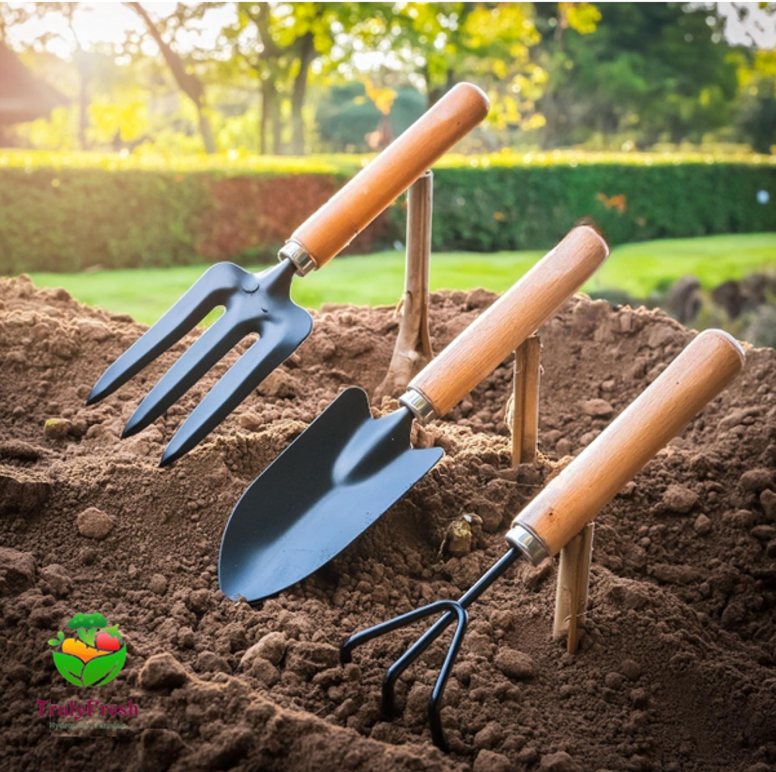 TrulyFresh Gardening Tools, Garden Tools, (Trowel, Hand Cultivator, Garden Fork), Home Gardening Tools, Plant Tools for Home Garden, Gardening Tools for Home Garden (B0D2XR7GVR) Amazon Price History, Amazon Price Tracker