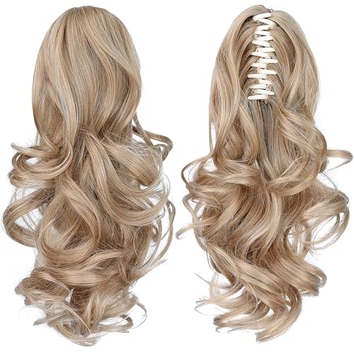Miniatura 255 de Brown ponytail extension,16" claw clip hair extensions ponytail short curly hair ponytail Extension Natural Looking Synthetic Hairpiece for Women