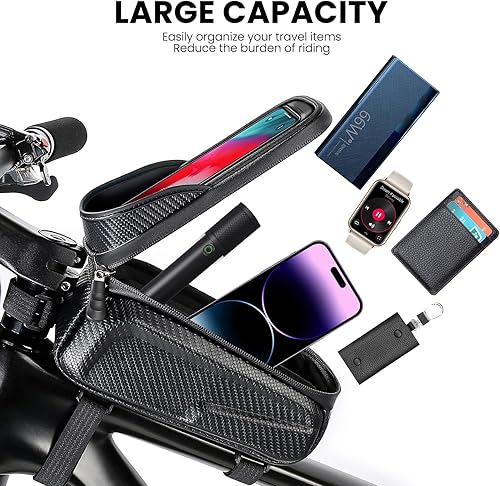 Miniatura 2 de Nuevo soporte para bolsa frontal para teléfono celular, diseño resistente que no se deforma, impermeable, bolsa de bicicleta, equipo de regalo de