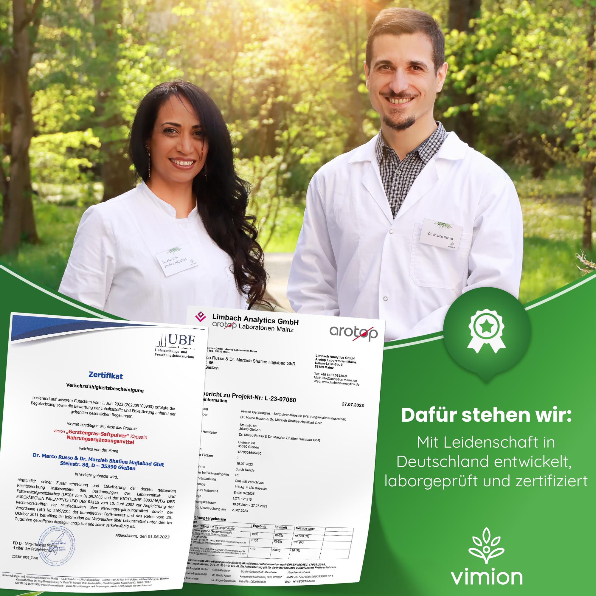 pures Gerstengras-Saftpulver - 75 g Premium-Rohkostqualität - natürlich reich an Eisen, Folsäure, Vitamin K & Chlorophyll - 100% vegan - Green-Superfood - Plastikfrei im Braunglas