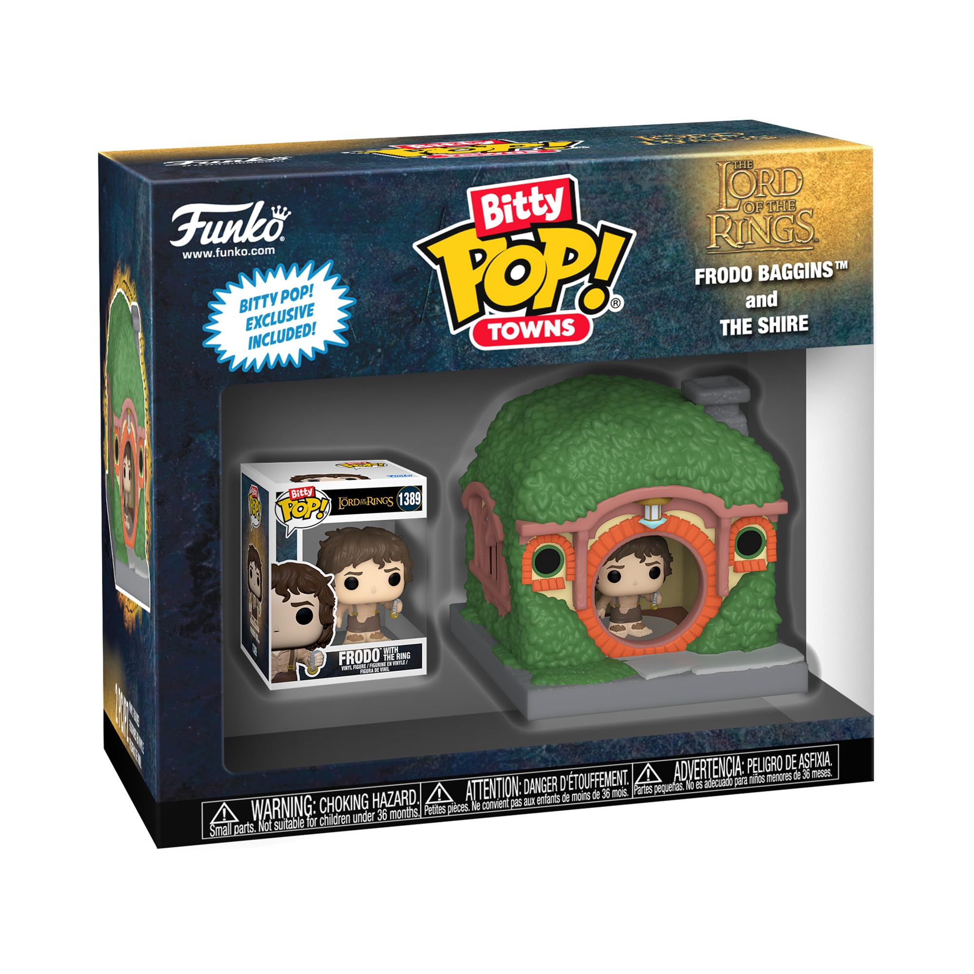 Funko Bitty POP! Town: The Lord of the Rings, Frodo Baggins & The Shire, Collectable Vinyl Figure, Gift Idea