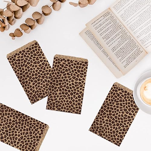 Miniatura 7 de Ikee Design 200 bolsas de papel de estraza planas de 5 x 7 pulgadas para dulces, galletas, mercancía, recuerdos de fiesta, regalo, bolsas de papel