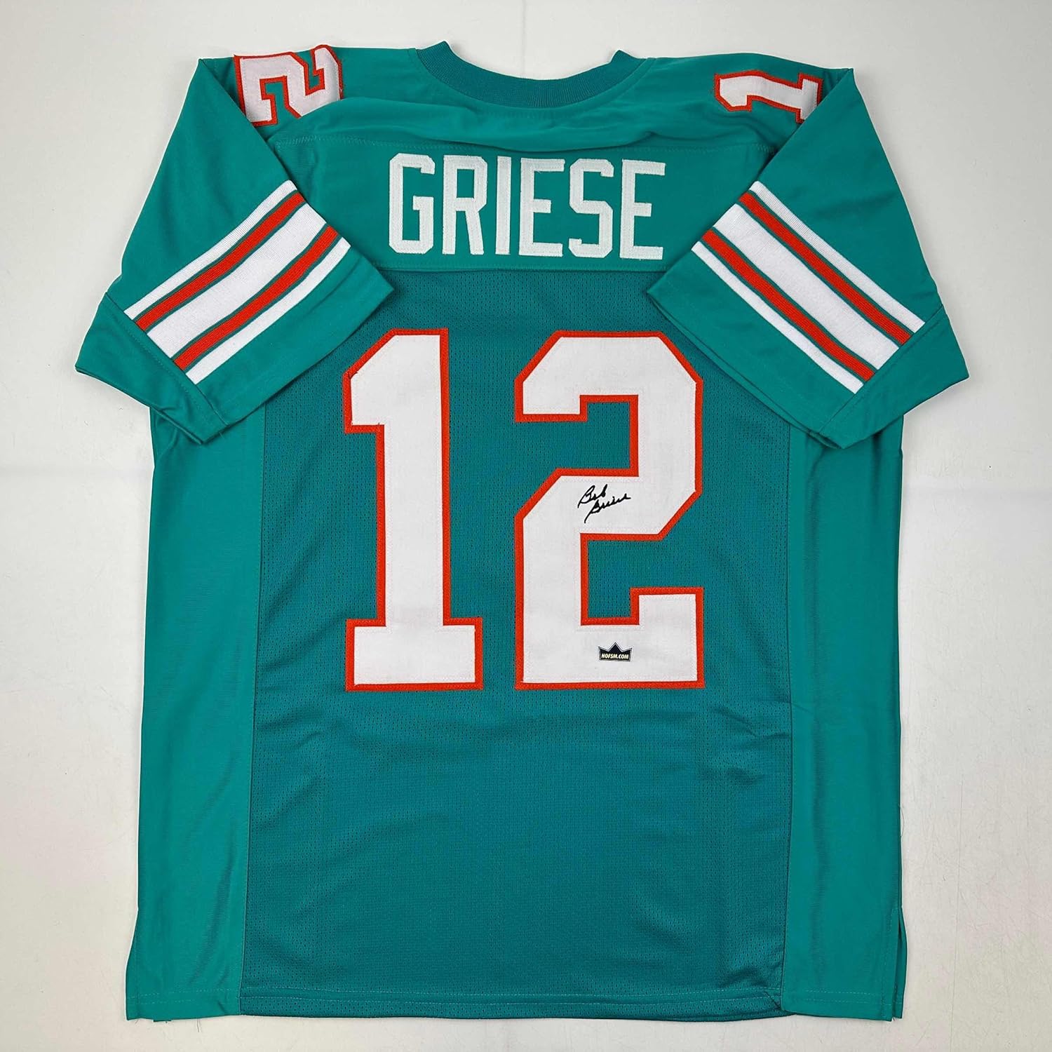 Facsimile Autographed Bob Griese Miami Teal Reprint Laser Auto Football Jersey Size Men's XL