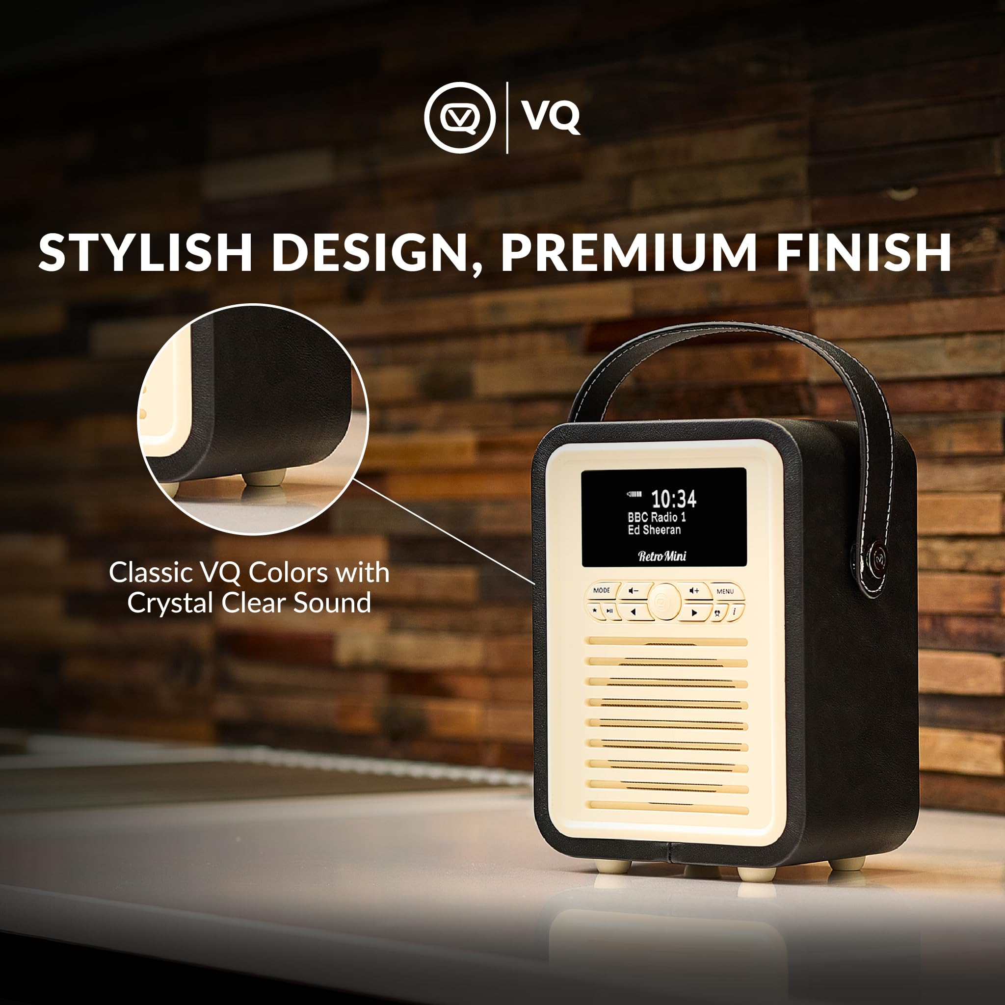 Retro Mini Radio Dab Plus-Dab Avec Bluetooth, FM Et Radio Réveil