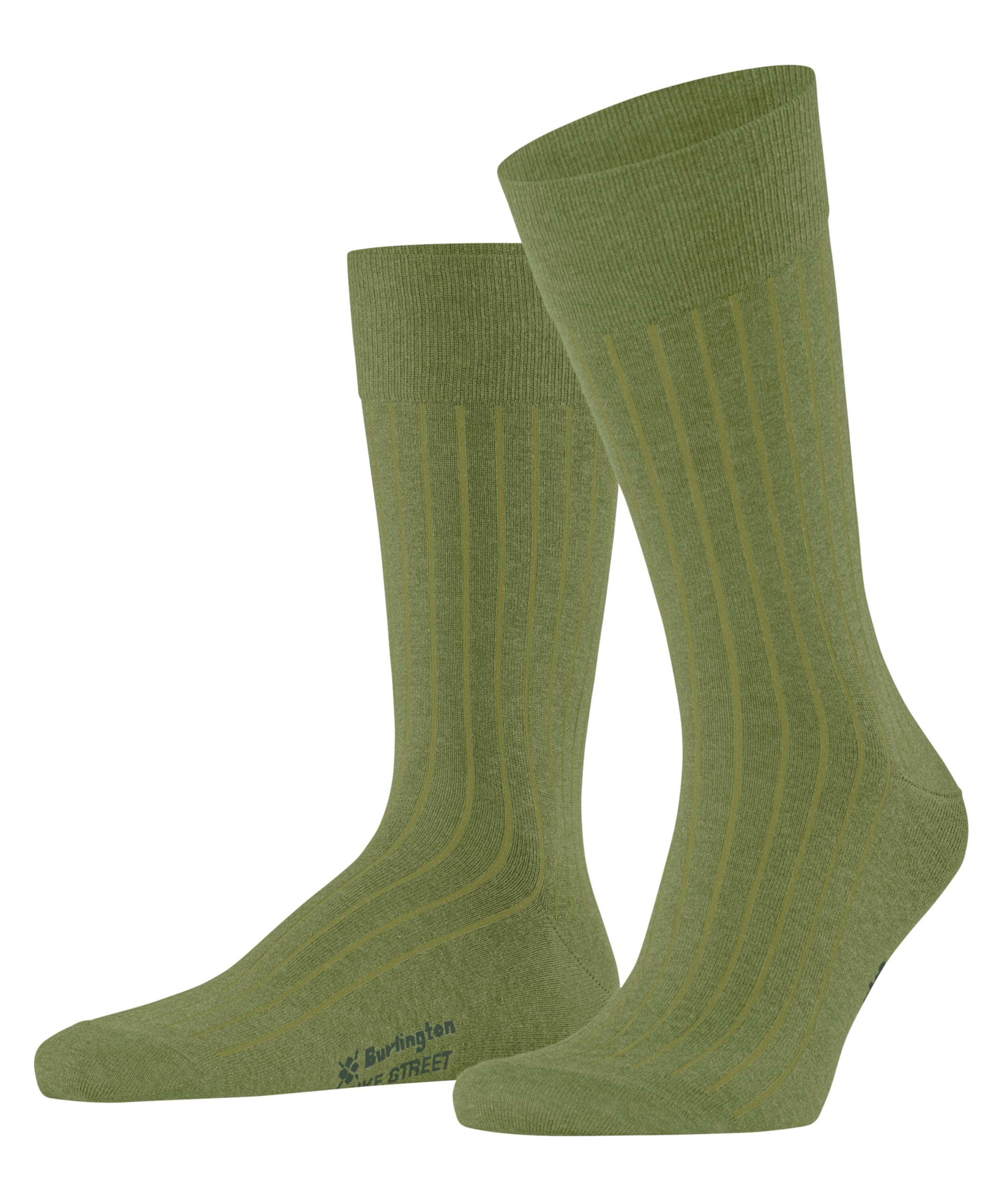 Burlington Men's Duke Street M So Cotton Plain Socks 1 pair, Green Kiwi 7516, 6.5-11