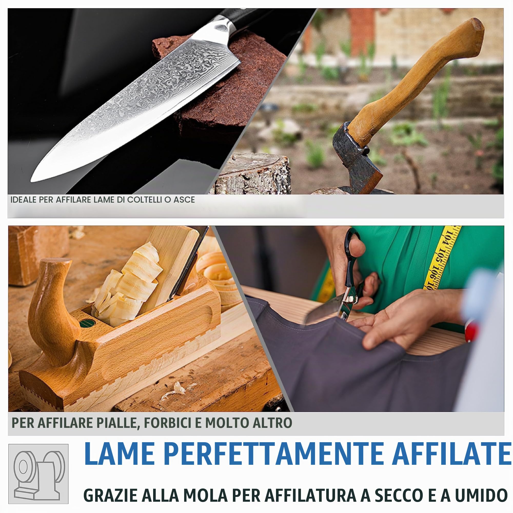 Güde GNS 150/200-25 - Smerigliatrice a secco e umido, colore: Blu