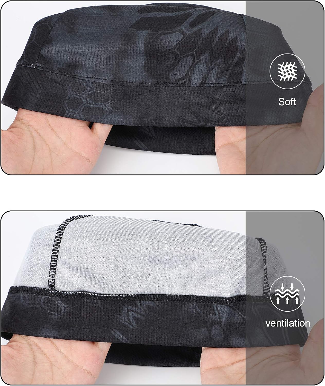 SATINIOR Men Cooling Skull Cap Sweat Wicking image 5