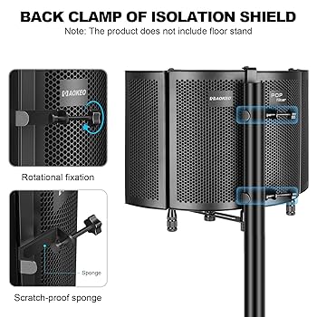 Aokeo アイソレーションシールド　セット Amazon.com: Aokeo Professional Studio Recording Microphone
