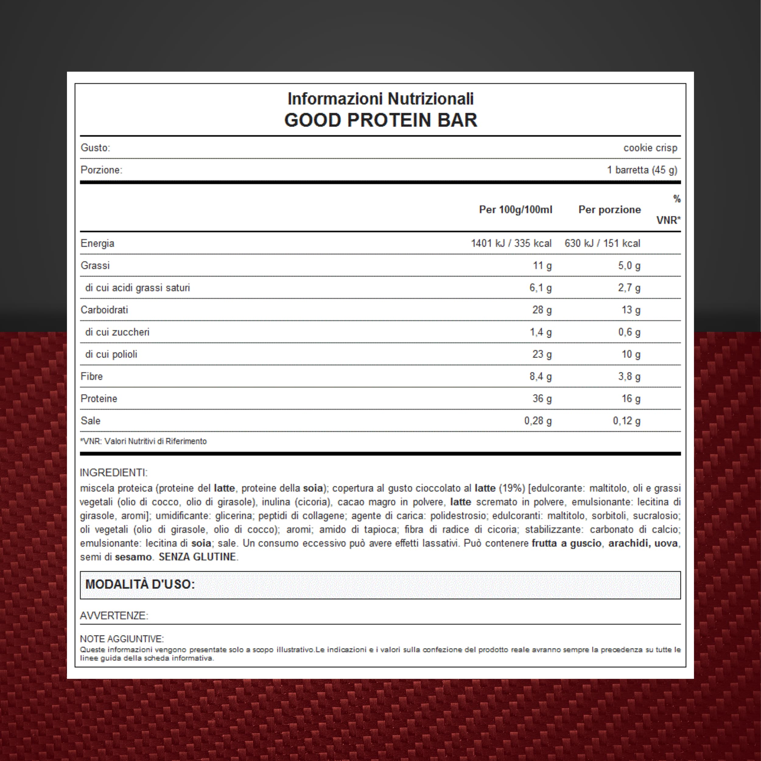 WHY SPORT 36% GOOD PROTEIN BAR - Barrette Proteiche Ricoperte Multistrato - Barretta Proteica Senza Glutine - Snack Proteico - Box 24 Barrette da 45 gr (Cookie Crisp)