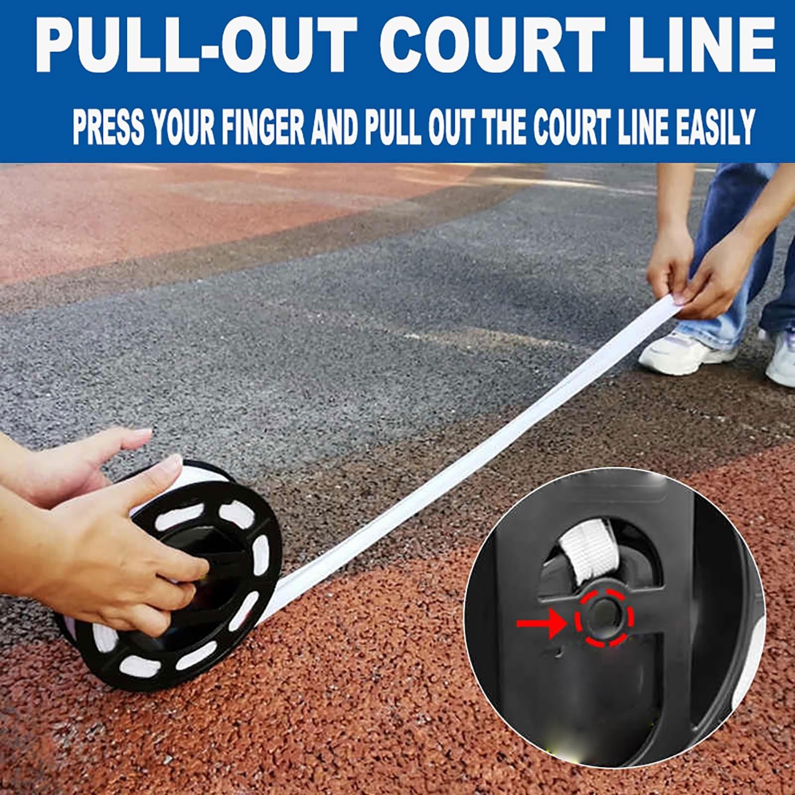 Générique Badminton-Feld-Linien – Grenzmarker, Sport-Pickleball-Marker, 240 x 528 Zoll für Tenniszubehör im Freien
