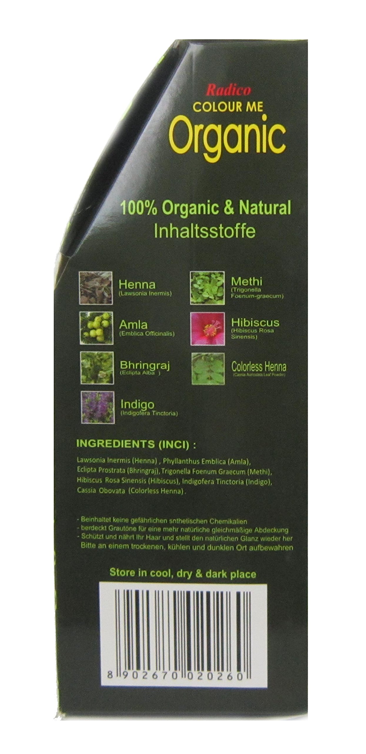 Radico Lot de 2 colorations végétales Colour Me Organic Blond doré (bio, végan, cosmétique naturel) Doré