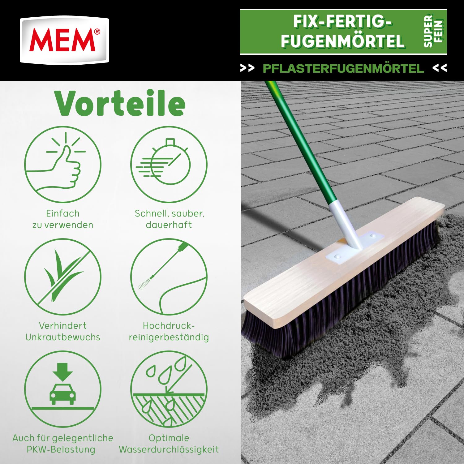 MEM Malta per fughe finite fisse, basalto, 20 kg, pronta all'uso per fughe strette a partire da 3 mm, resistente al gelo e alle intemperie, per pietra naturale, cemento, clinker e ceramica