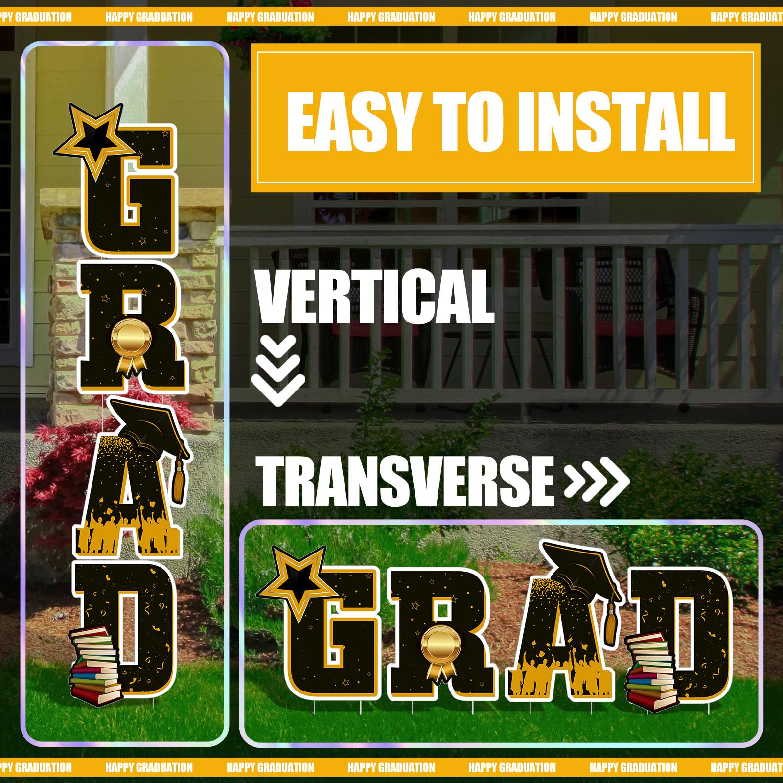 Snapklik.com : Jetec Graduation Yard Sign Class Of 2025 Grad Yard Sign ...