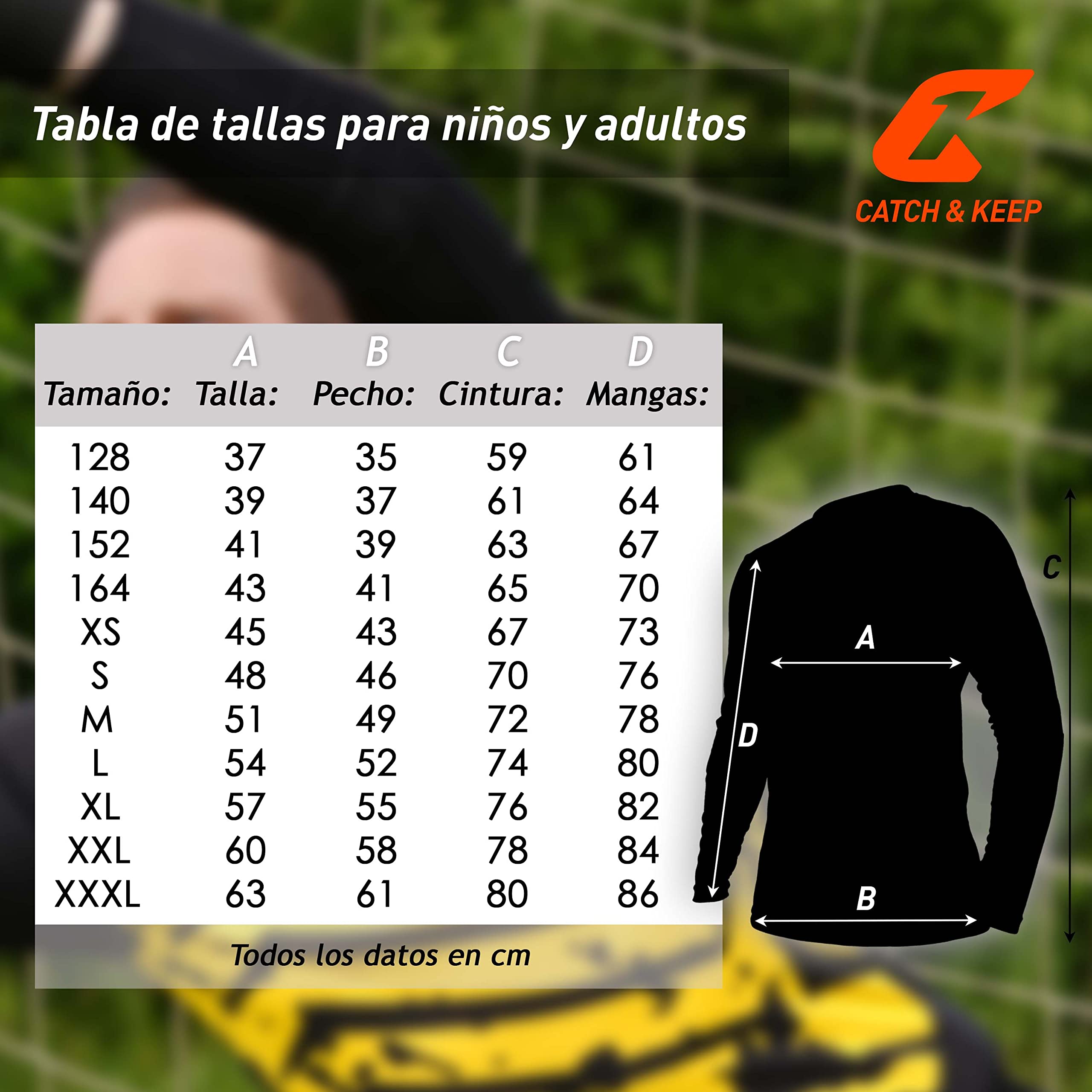 Camiseta de Portero CATCH & KEEP con Protecciones en Codos Transpirable