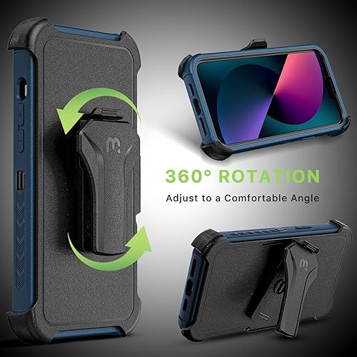 Miniatura 5 de MYBAT PRO Maverick Series - Funda a prueba de golpes, para iPhone 13, con funda de clip para cinturón y vidrio templado, 6.1 pulgadas, resistente