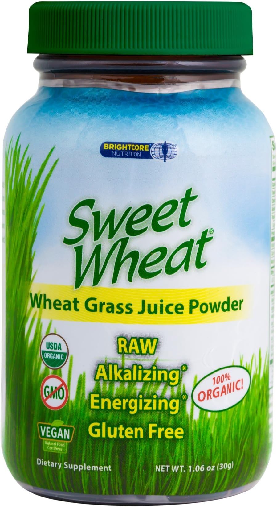 Sweet Wheat Organic Wheat Grass Juice Powder, 30 Servings