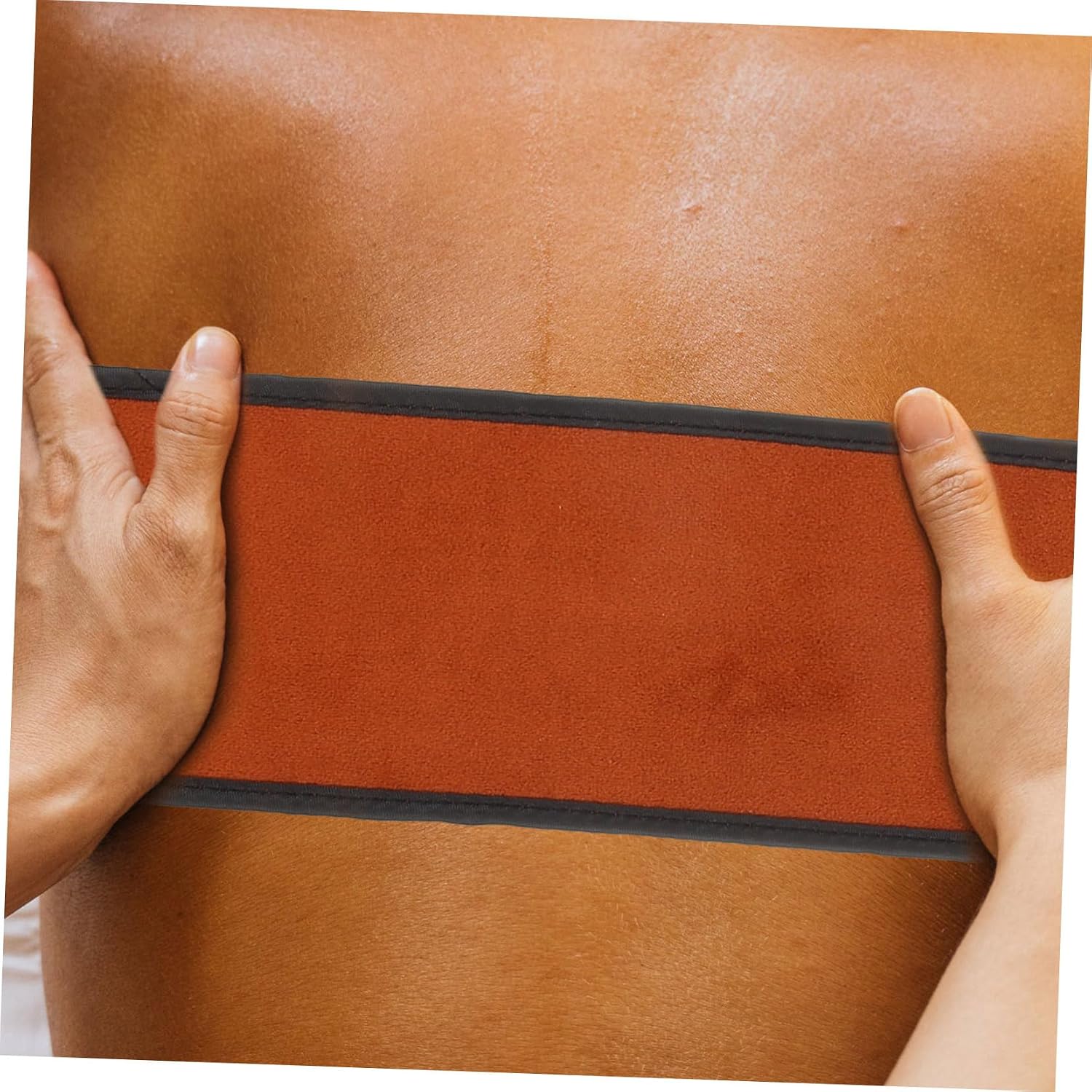 VICASKY 2pcs Self Tanning Applicator Strips for Back Soft Velour Lotion Applicator for Even Brown Edged Back Massage Tool for Home and Travel