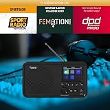 LEICKE DAB+Radio portatile con Bluetooth 5.0,DAB/DAB+radio FM,display a colori da 2,4",radio da cucina con cavo,batteria da 4000 mAh,connessione MicroSD/TF/AUX,funzioni di allarme - 2