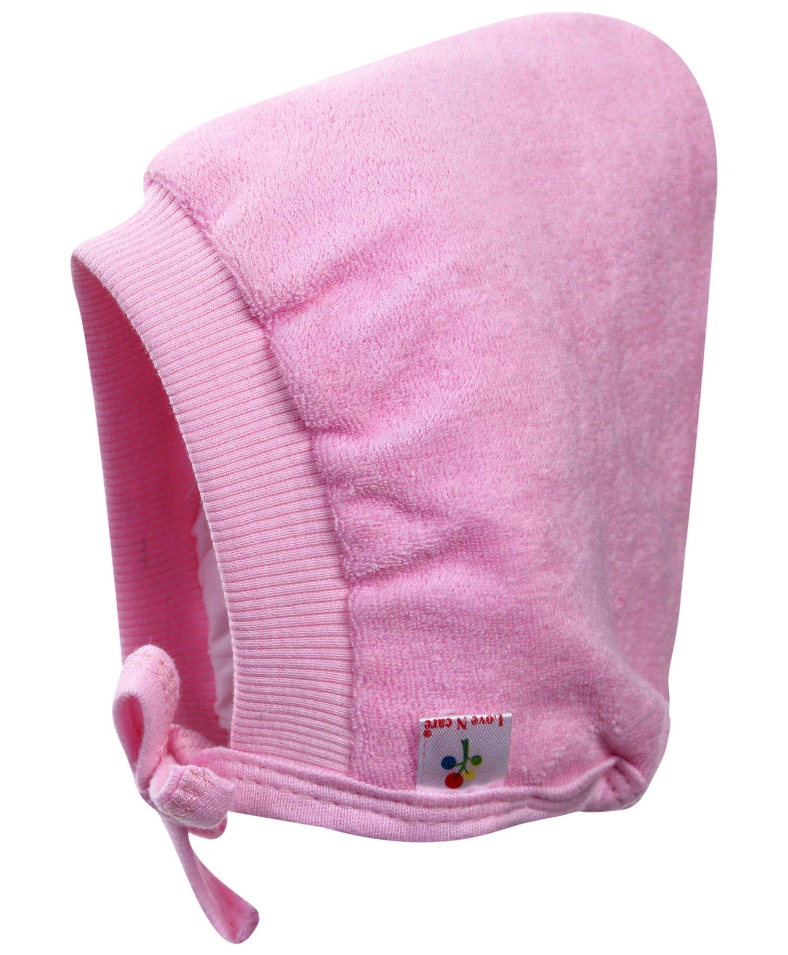 KIKE Cotton Soft Adjustable Warm Unisex New Born Baby Cap (Pack of 3 pecs) (0-3 Months, Towel Cap), Assorted 2