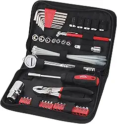 Apollo Tools DT9774 SAE Kit de ferramentas automotivo com capa com zíper, 56 peças