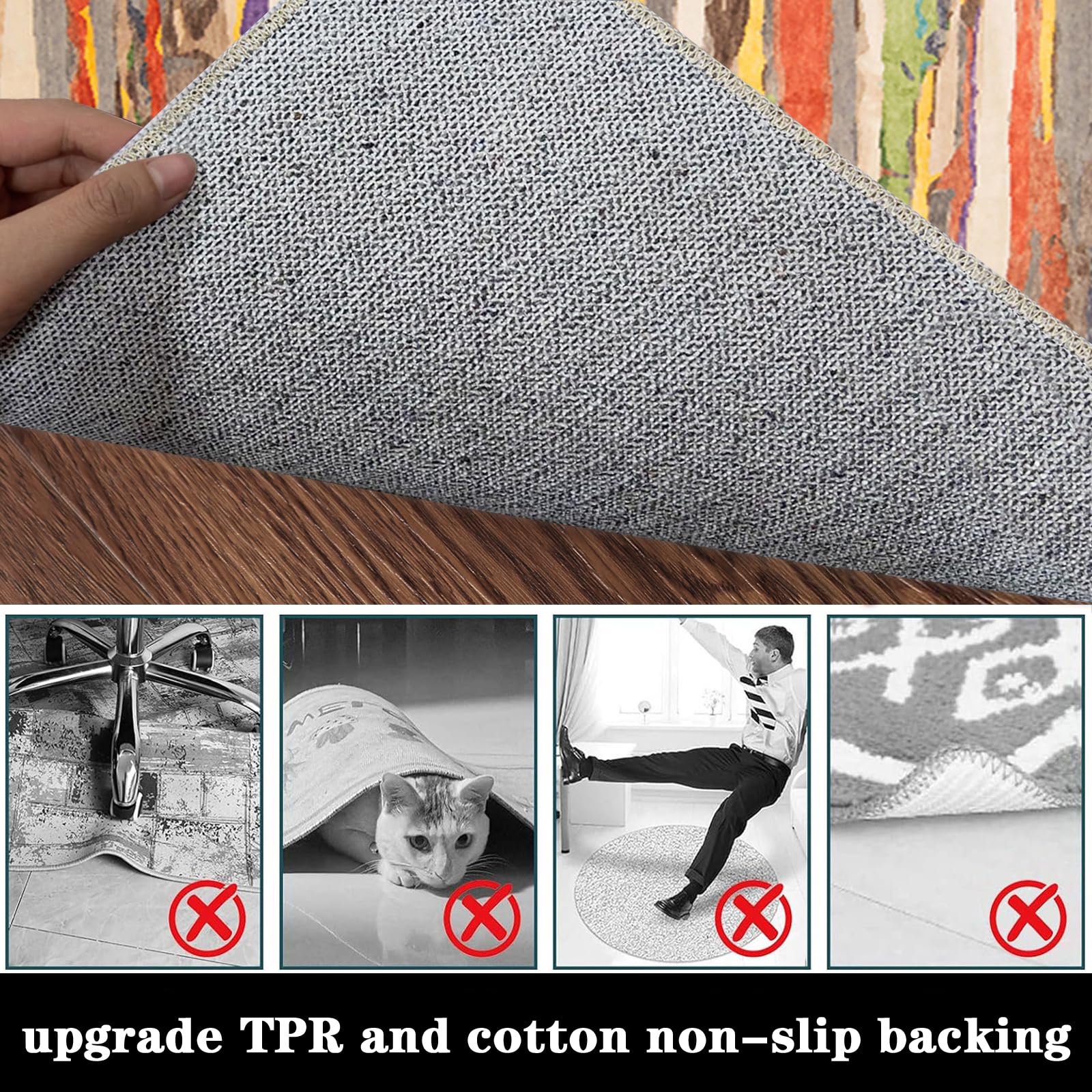 Tapis de Chaise de Bureau pour Protection de Sol en Bois, 200 x 300 cm Tapis Gaming Sol pour Sols Durs, Tapis de Chaise à roulettes, Tapis sous Chaise Bureau Protège Moquette/Parquet