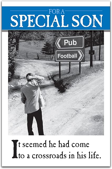 Emotional Rescue Crossroads, Son, Greetings Card, 159x235mm, Zxw8159,Black & White