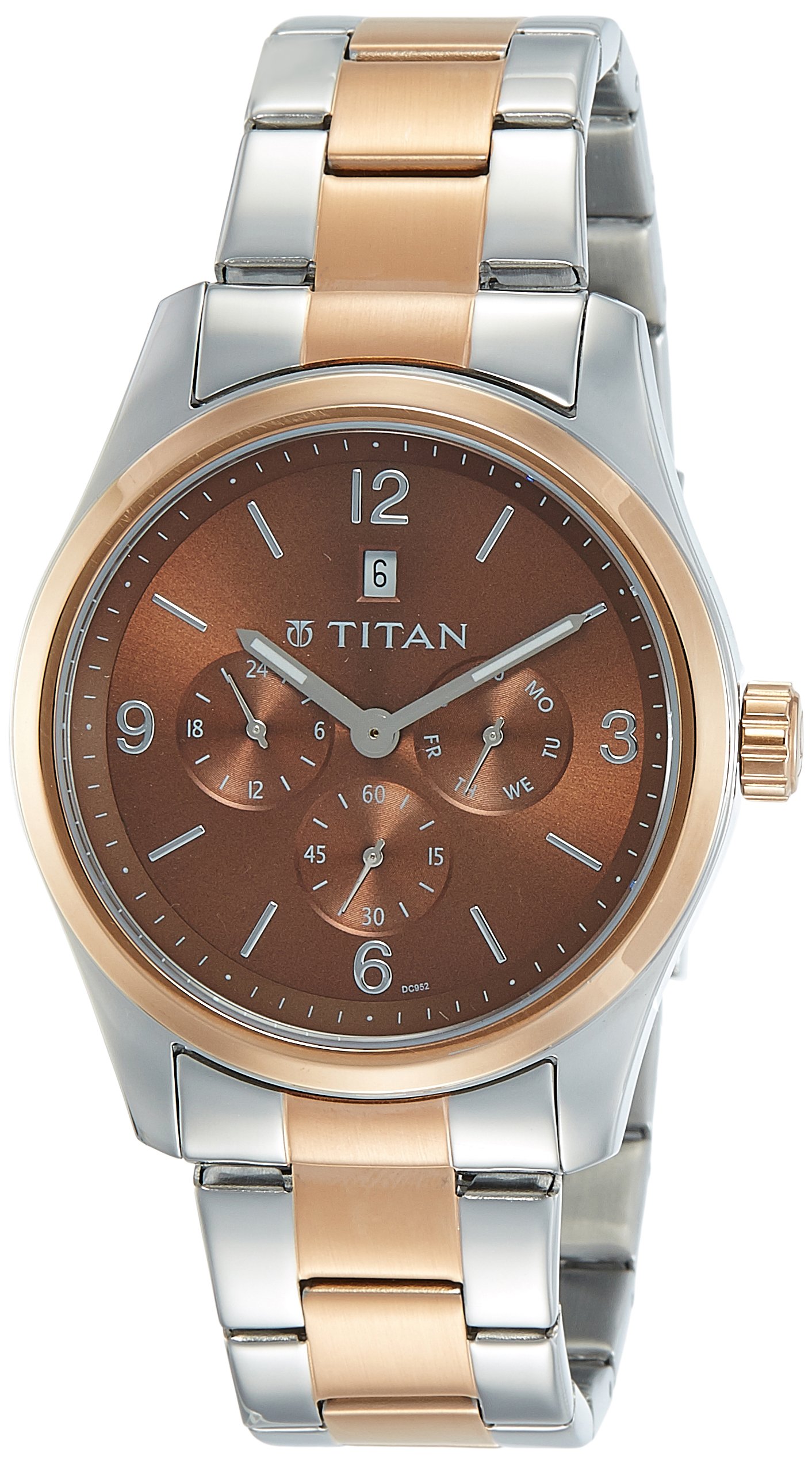 Titan Quartz Analog Brown Dial Metal Strap Watch for Men-NS9493KM01 (B00GAR8EK0) Amazon Price History, Amazon Price Tracker