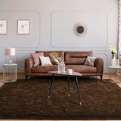 Miniatura 3 de Jelymark - Alfombra de interior peluda, mullida y supersuave para dormitorio, de 5 x 8 pies, para sala de estar, decoración del hogar, dormitorio y