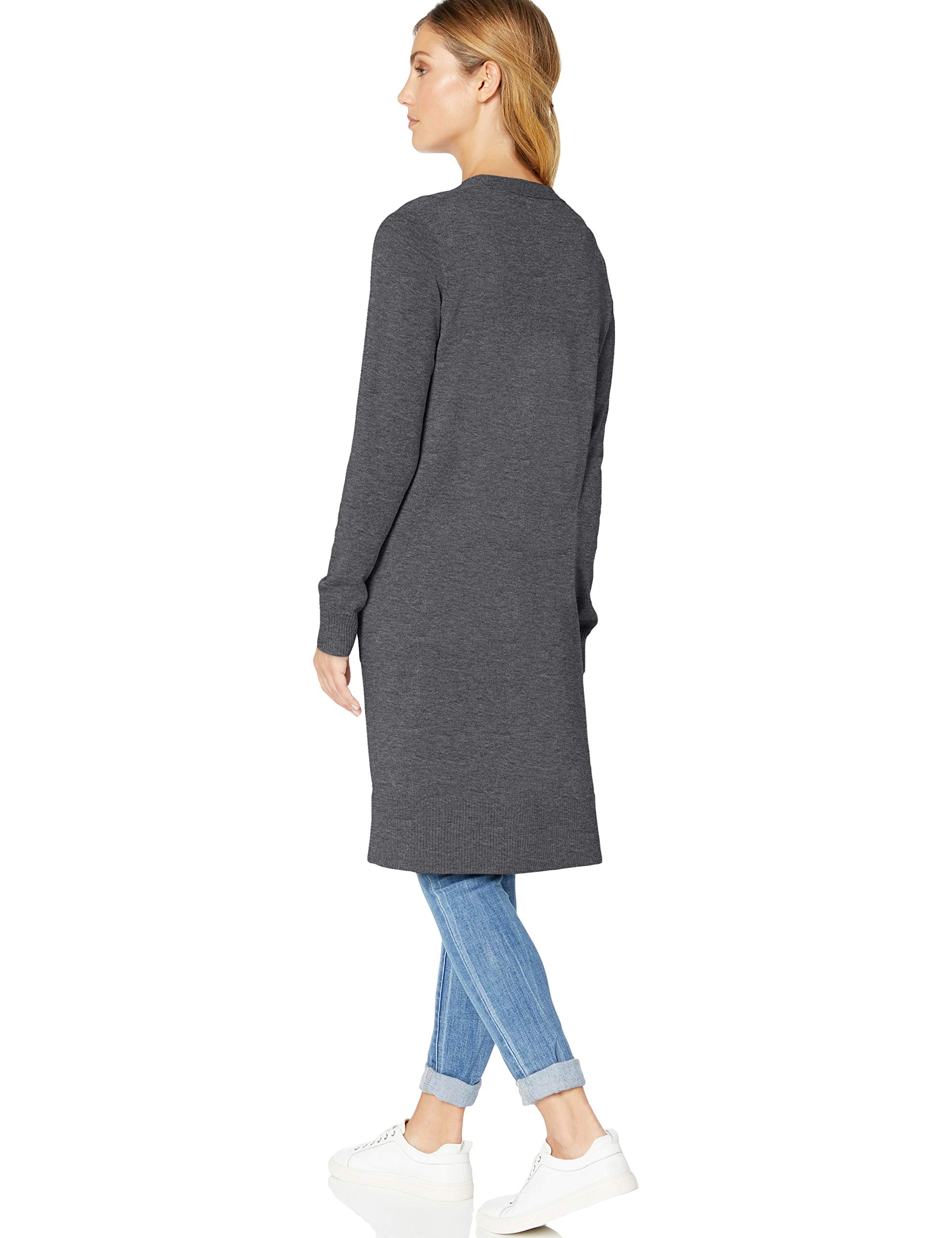 Amazon Essentials Donna Cardigan Leggero A Maniche Lunghe con Apertura Frontale, Lunghezza più Lunga (Disponibile in Taglie Forti)