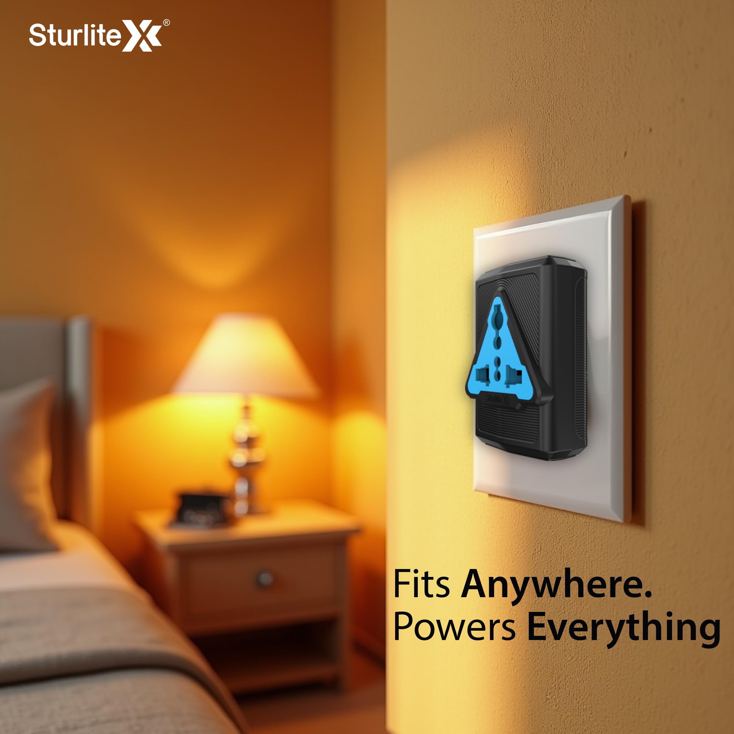 Sturlite Skycon 3 Pin Plug| 2-Pin & 3-Pin Socket| 6 Amps Universal AC Travel Adapter| Strong Polycarbonate Body Socket| Compact Converter Plug for Travel, Home & Office Use (Black, Pack of 1) — Amazon image 4