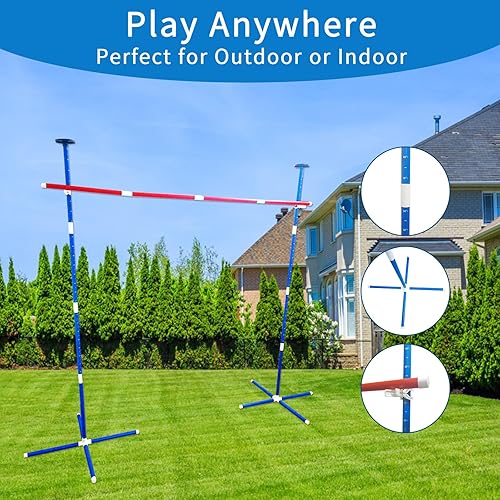 Miniatura 3 de NUOERSAI Juego de limbo con frisbee, juegos al aire libre para adultos y familia, juegos de patio trasero, juegos de fiesta al aire libre, carnaval,