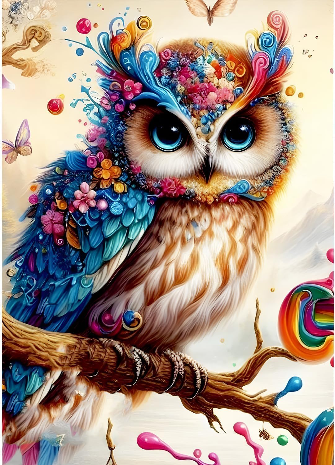 FanZheZhe Stamped Cross Stitch Kits for Adults Tapestry Kits for Adults Cross Stitch Kits Cross Stitch Kitscross Stitch Counted Cross Stitch Kits Animal Owl 11Ct50X70Cm