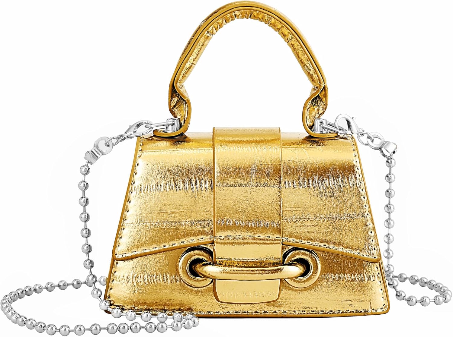 Ayliss Micro Mini Crossbody Handbag Women's Purse Clutch Cute Mini Trendy Bag Top Handle PU Leather Shoulder Bag - Image 7