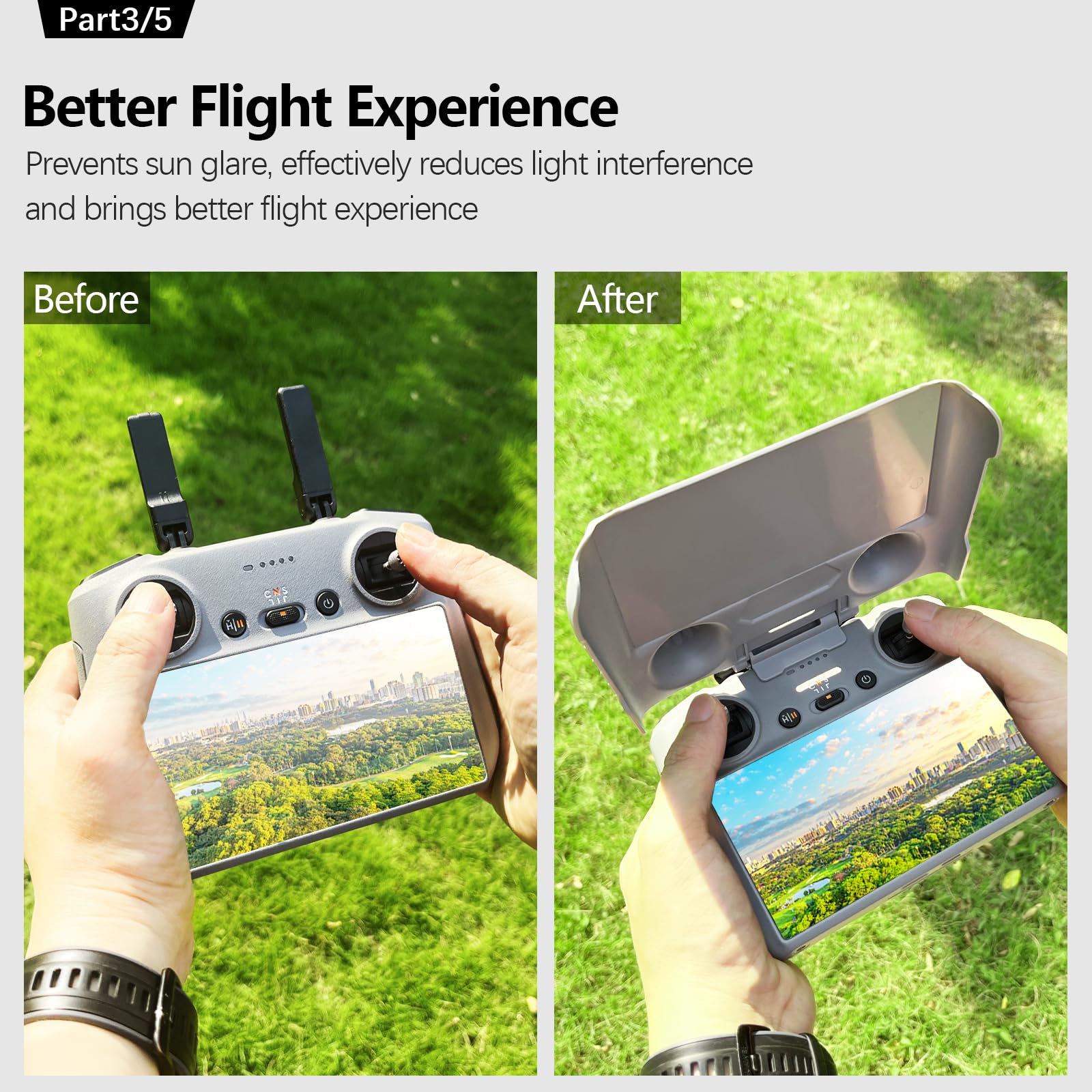 FPVtosky Zestaw twardych etui do DJI Mini 5 Pro, zestaw akcesoriów do dronów zawiera dwuwarstwową obudowę, podkładkę, smycz, osłonę ekranu, osłonę przeciwsłoneczną do DJI Min 5 Pro (5-w-1)
